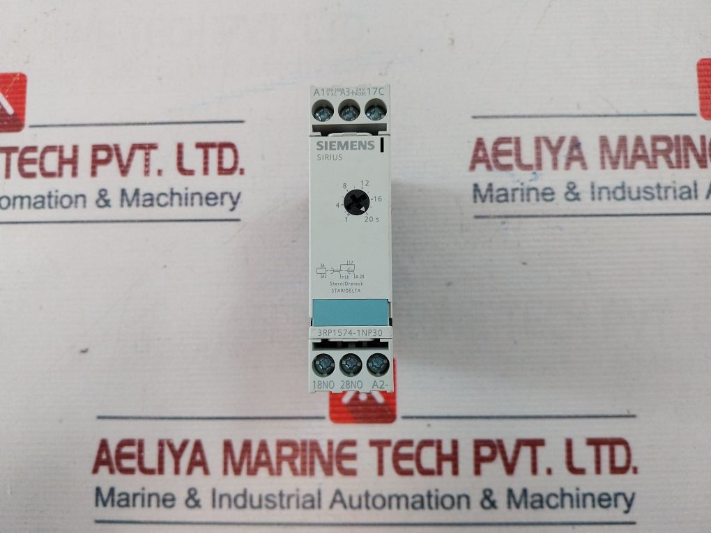 Siemens 3Rp1574-1Np30 Time Relay 1-20S 24V Ac/Dc