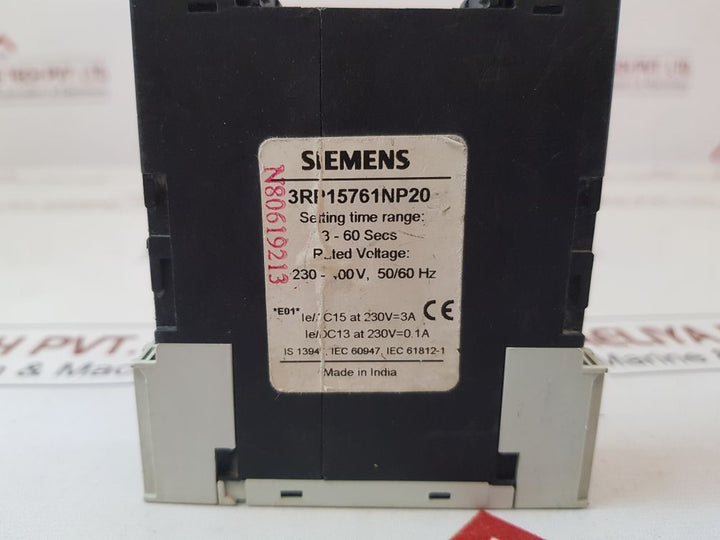 Siemens 3Rp1576-1Np20 Timing Relay 3-60 Secs