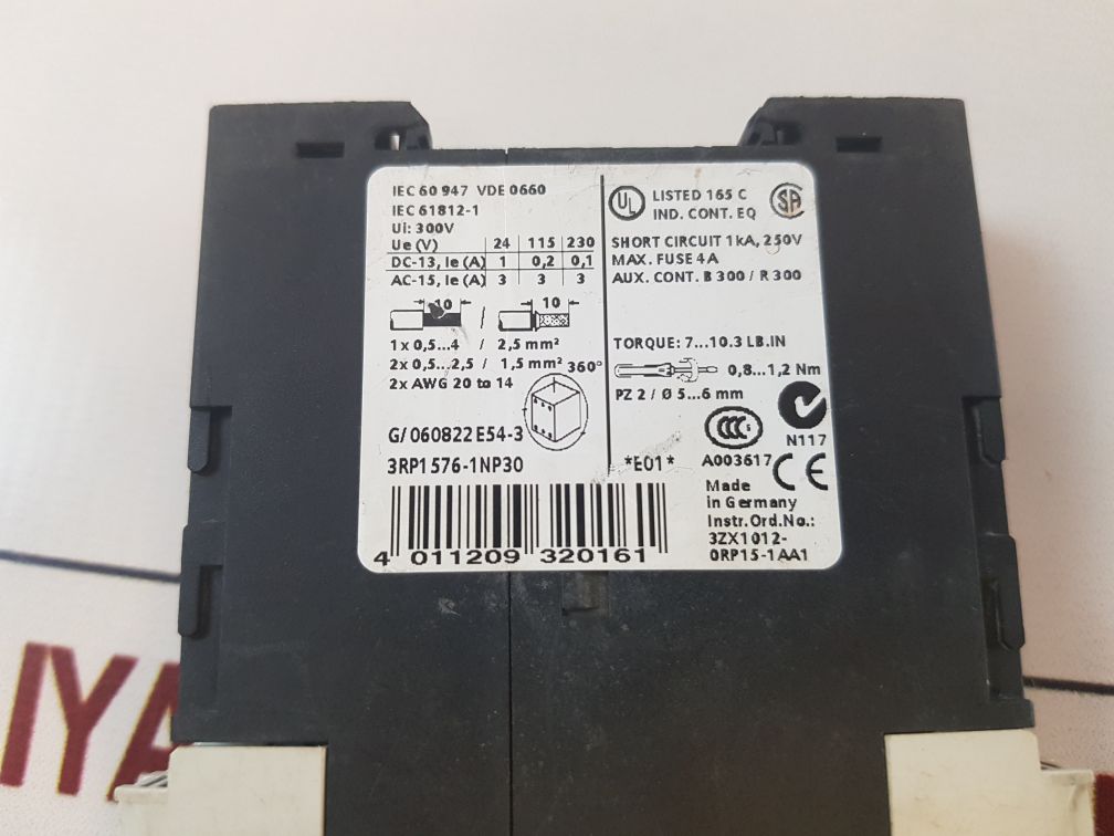 Siemens 3Rp1576-1Np30 Time Relay