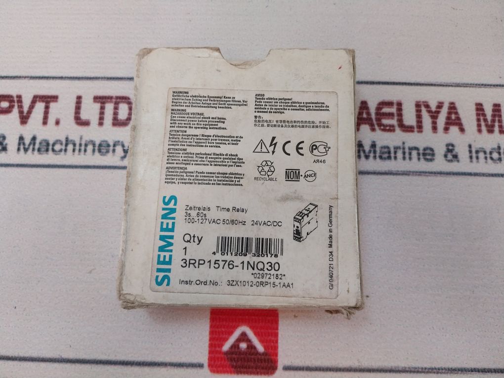 Siemens Simirel 3Rp1576-1Nq30 Time Relay