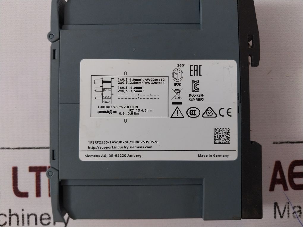 Siemens 3Rp2555-1Aw30 Time Relay V1.03