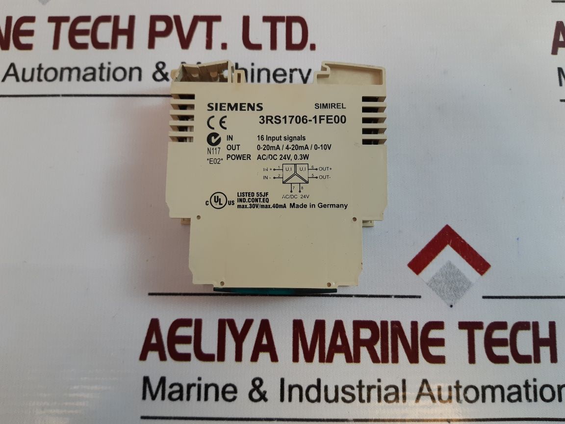 Siemens 3Rs1706-1Fe00 Signal Converter