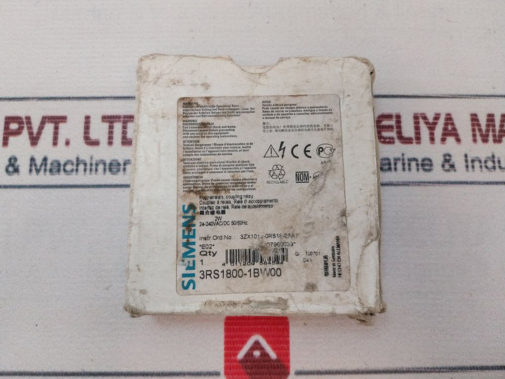 Siemens 3Rs1800-1Bw00 Coupling Relay