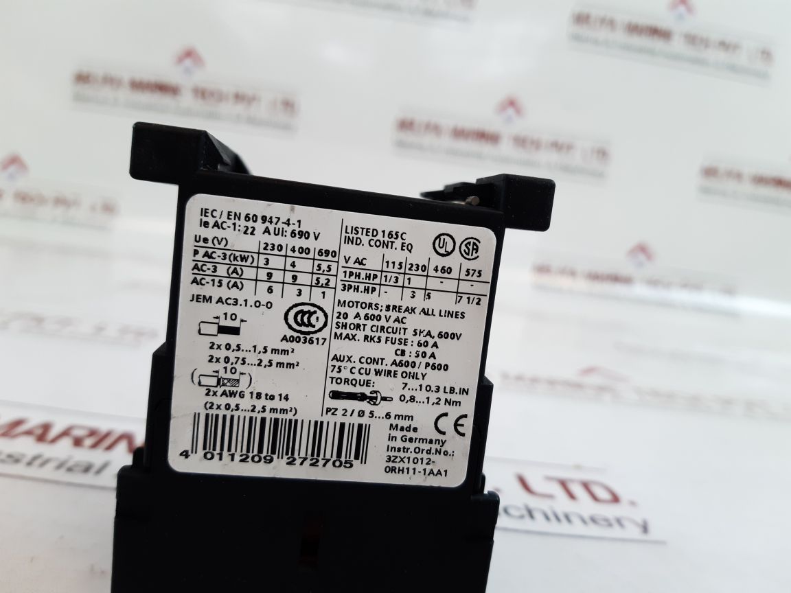 Siemens 3Rt1010-1Bb41 Contactor