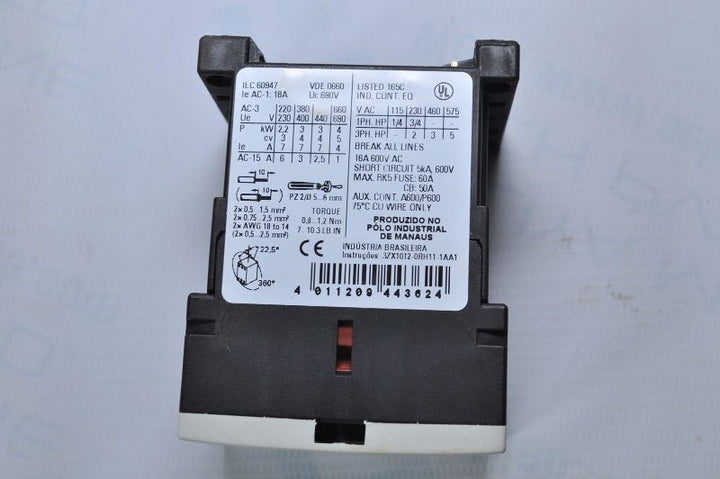 Siemens 3Rt1015-1An11 Contactor