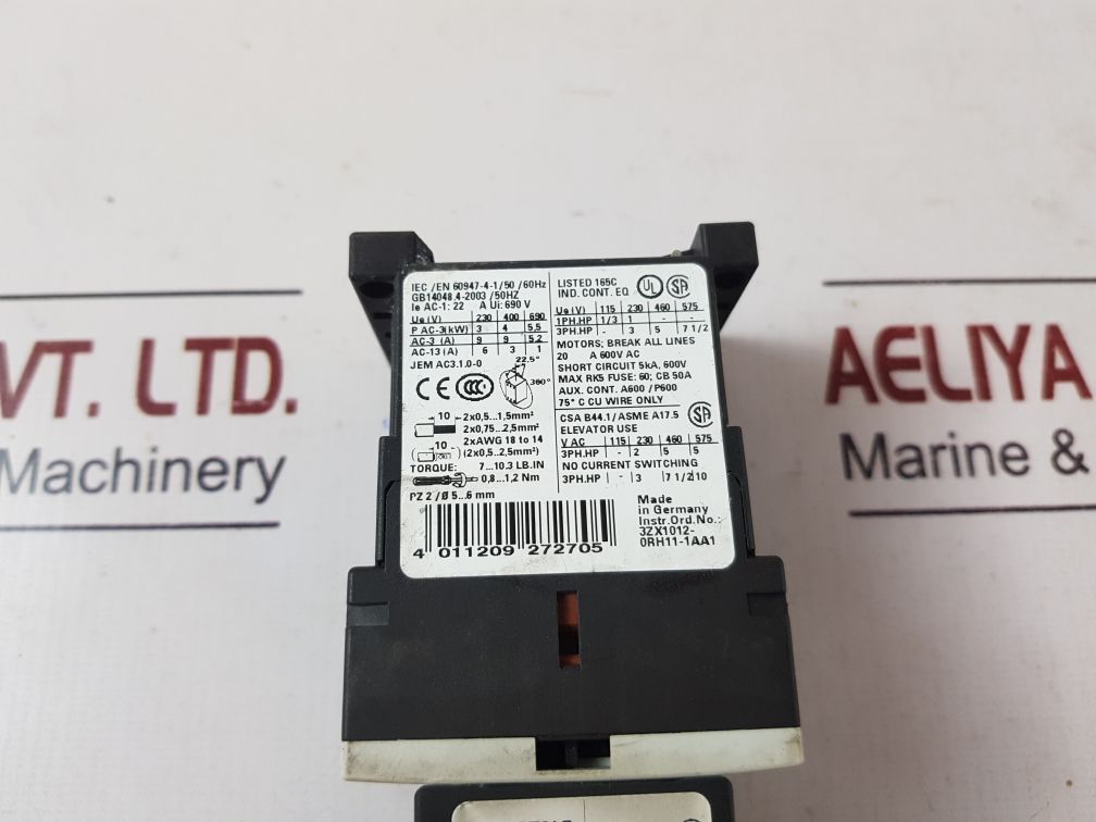 Siemens 3Rt1016-1Bb41 60947-5-1 Contactor