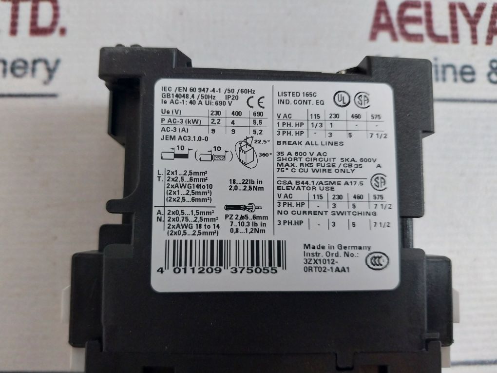 Siemens 3Rt1023-1B..0 Contactor