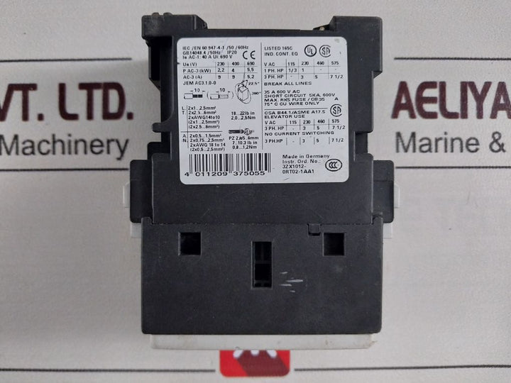Siemens 3Rt1023-1B..0 Motor Starter Contactor