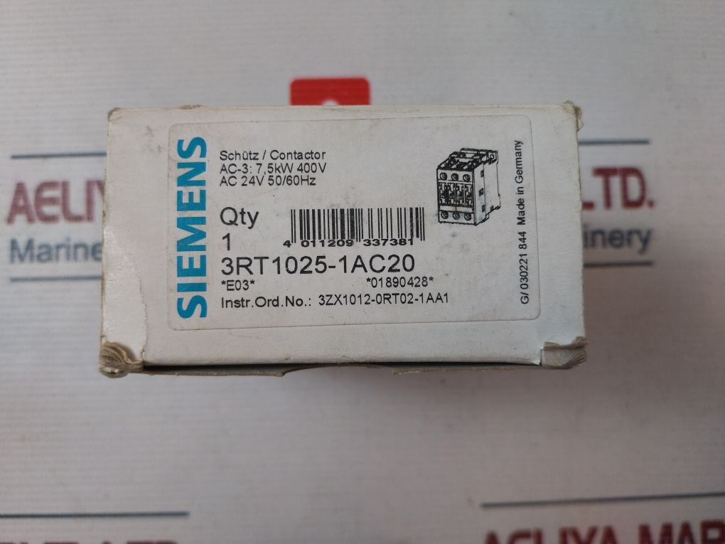 Siemens 3Rt1025-1Ac20 Power Contactor