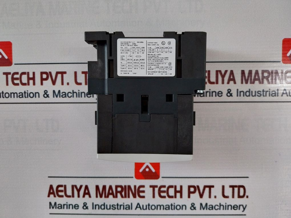 Siemens 3Rt1034-1Al20 Power Contactor 45A 600V Ac