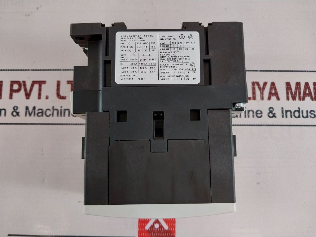 Siemens 3Rt1034-1Al20 Power Contactor 45A 600Vac