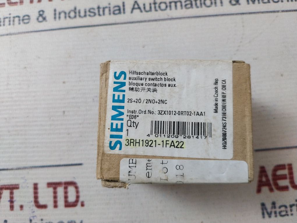 Siemens 3Rt1034-1An20 Power Contactor 45A 600V Ac
