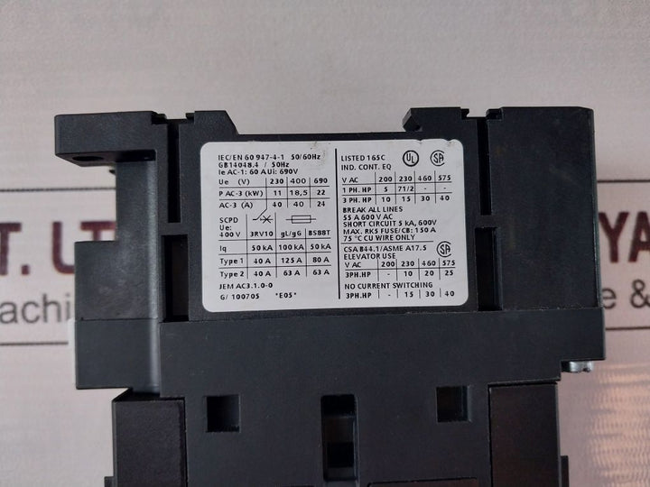 Siemens 3Rt1035-1A..0 Sirius Contactor 3Rt1035-1Al20