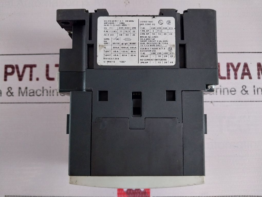 Siemens 3Rt1035-1A..0 Sirius 3 Pole Power Contactor 3Rt1035-1Al20