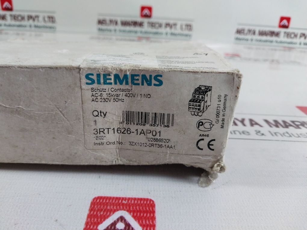 Siemens 3Rt1626-1Ap01 Contactor For Ac Motors