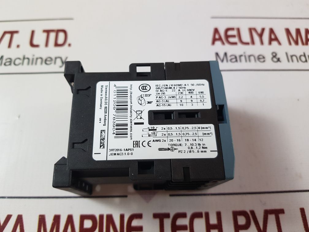 Siemens 3rt2016-1ap01 contactor
