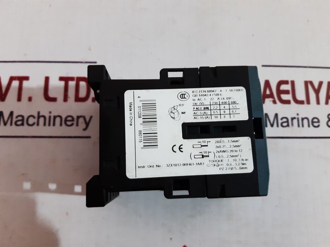 Siemens Sirius 3Rt6016-1Bf41 Contactor