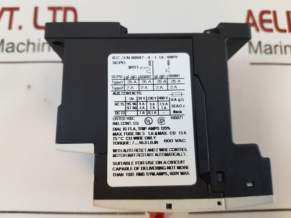 Siemens 3Ru1116-0Eb1 Overload Relay
