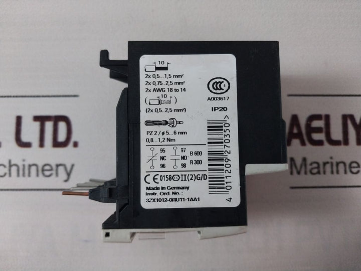 Siemens 3Ru1116-1Cb0 Overload Relay 1.8-2.5A Max