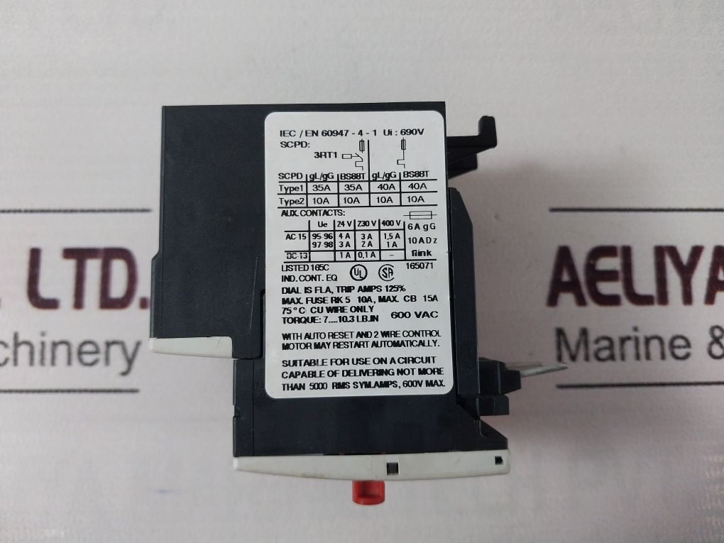 Siemens 3Ru1116-1Cb0 Overload Relay 1.8-2.5A Max