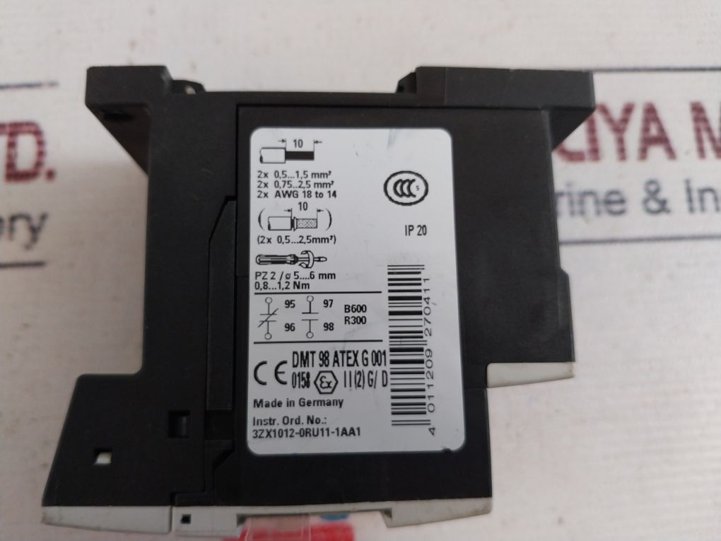 Siemens 3Ru1116-1Gb0 Thermal Overload Relay 600Vac Ip20