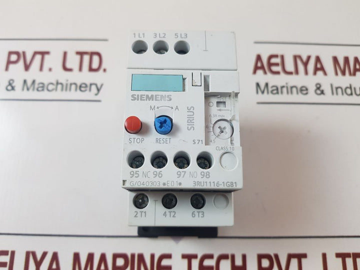 Siemens 3Ru1116-1Gb1 Overload Relay