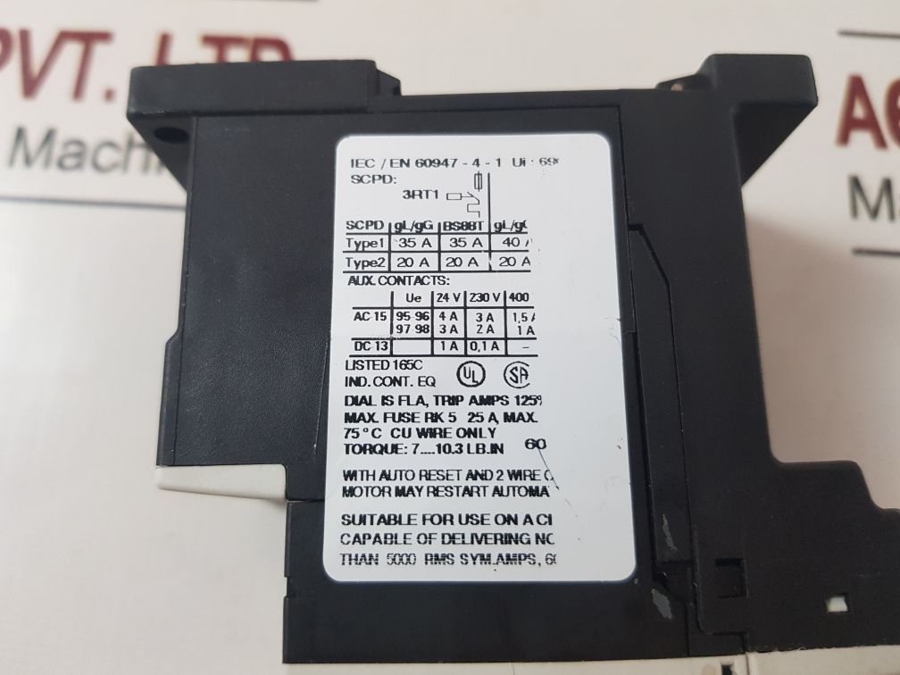 Siemens 3Ru1116-1Gb1 Overload Relay