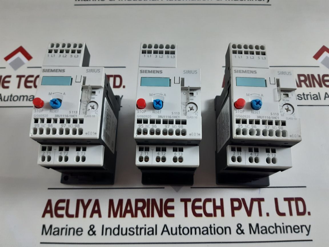 Siemens 3Ru1116-1Hc1 Overload Relay 5.5 To 8 A
