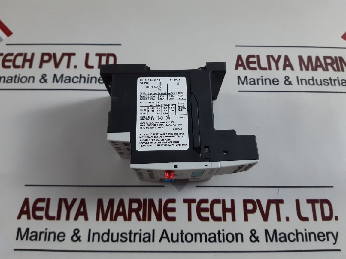 Siemens 3Ru1116-1Hc1 Overload Relay 5.5 To 8 A
