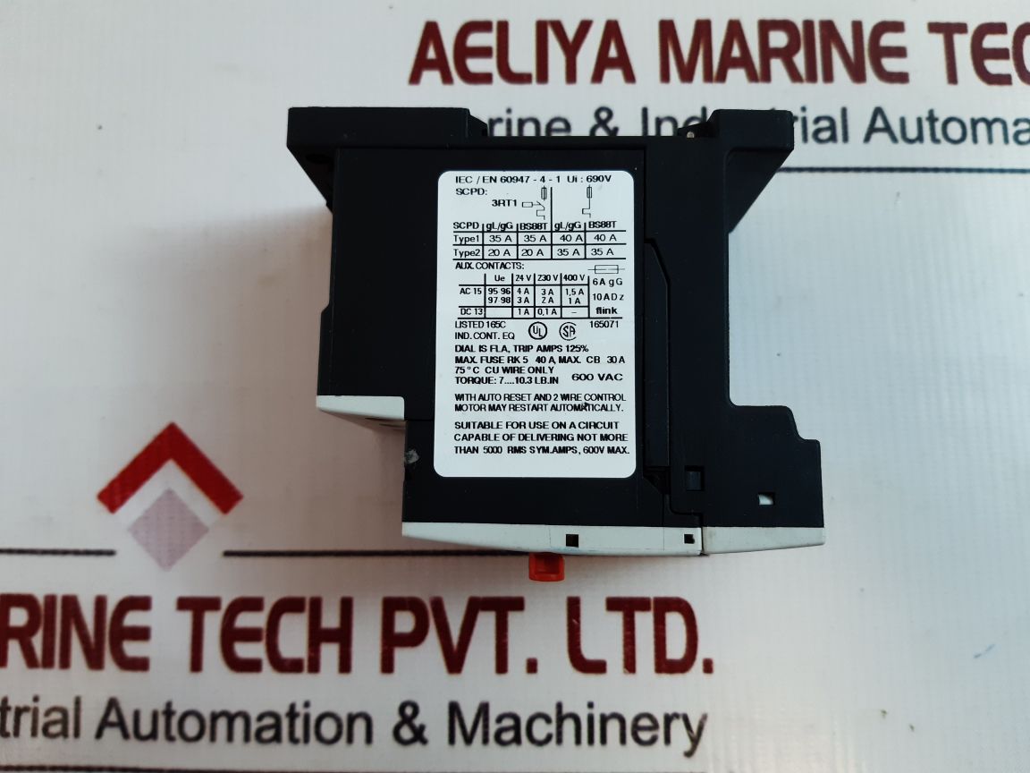 Siemens 3Ru1116-1Jb1 Overload Protection Relay

