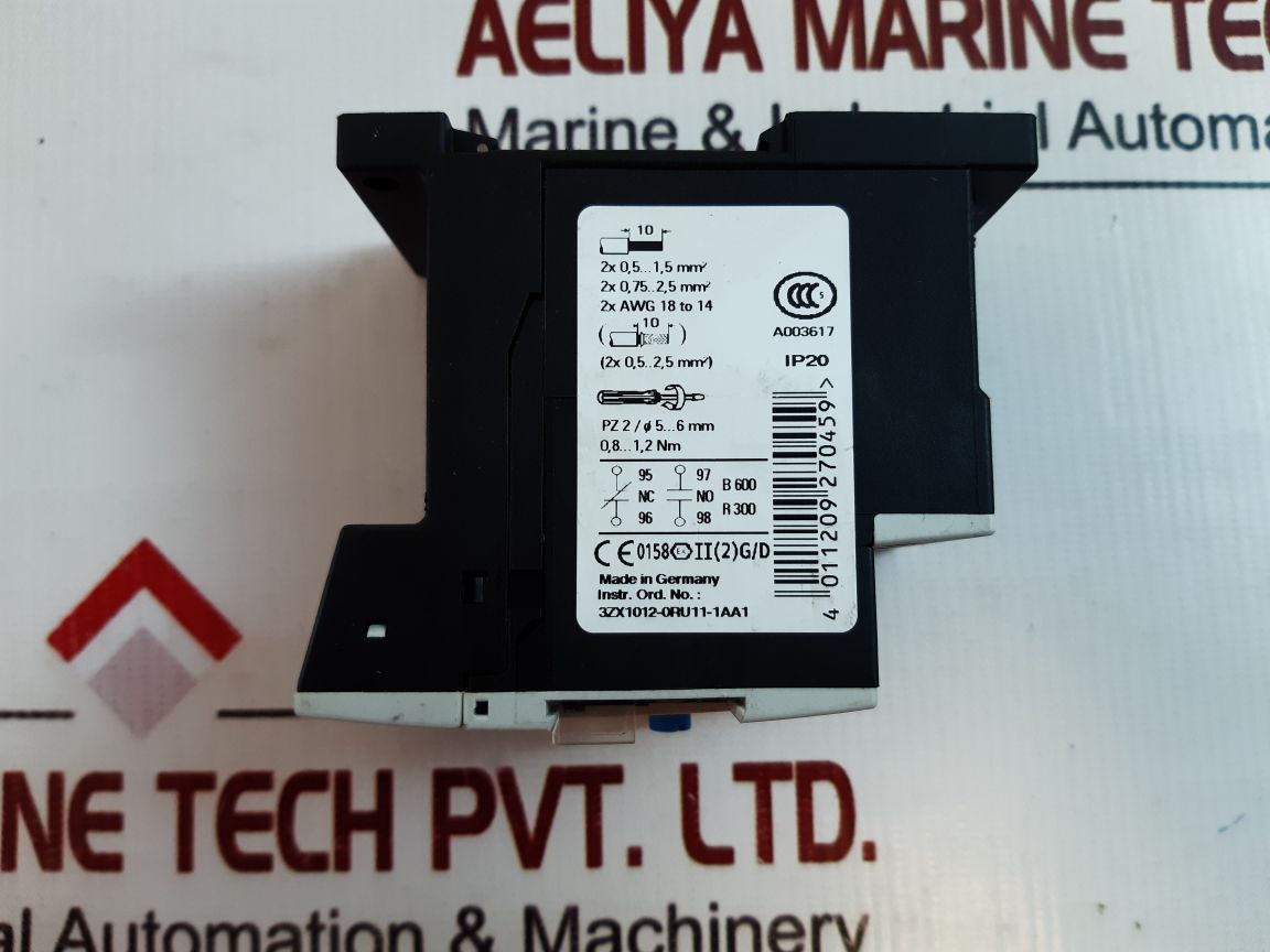 Siemens 3Ru1116-1Jb1 Overload Protection Relay
