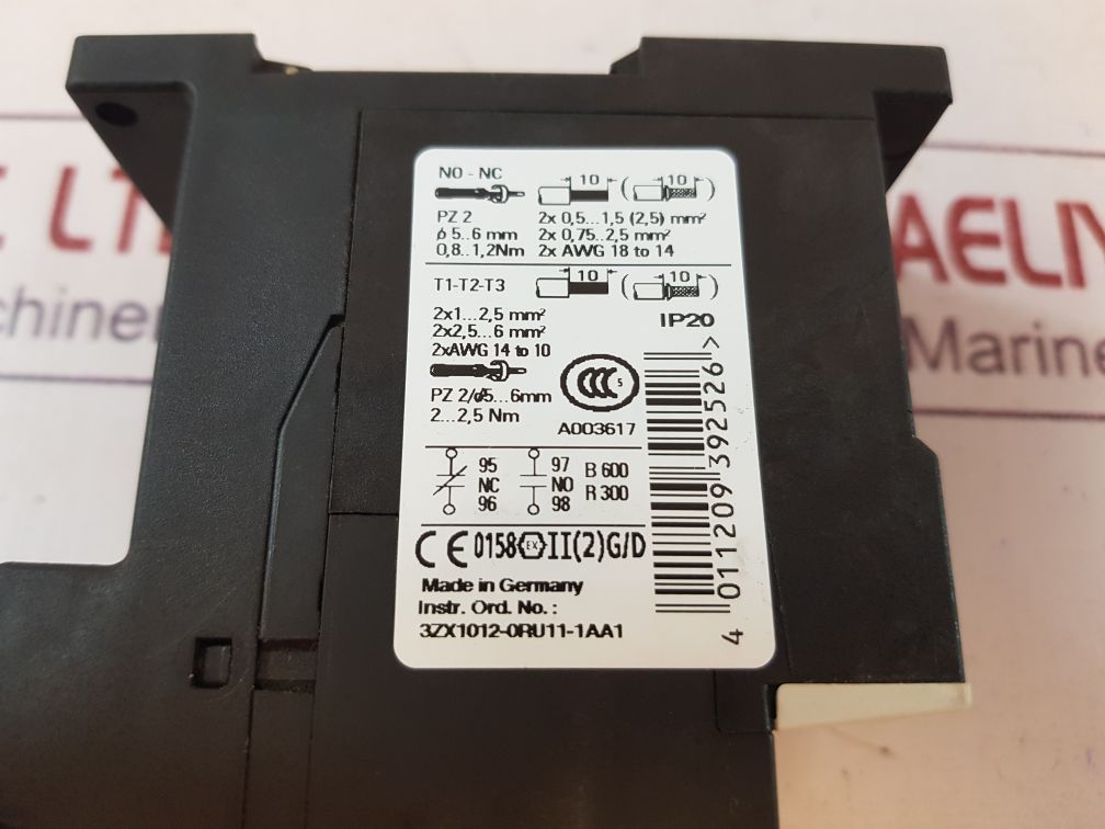 Siemens 3Ru1126-4Ab1 Overload Relay
