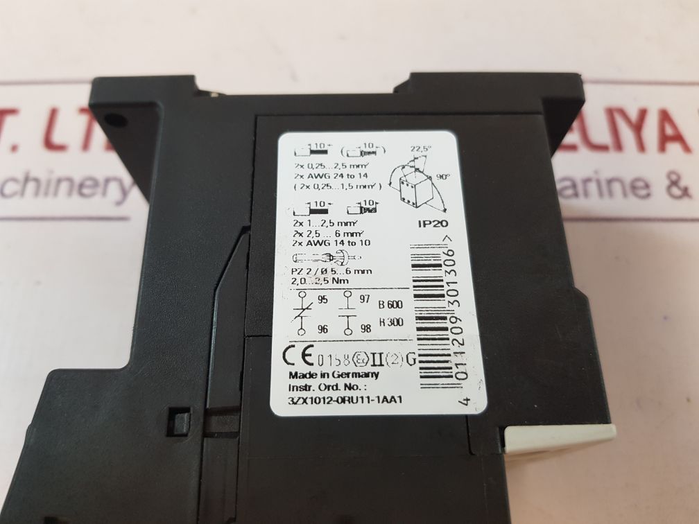 Siemens 3Ru1126-4Bd1 Thermal Overload Relay
