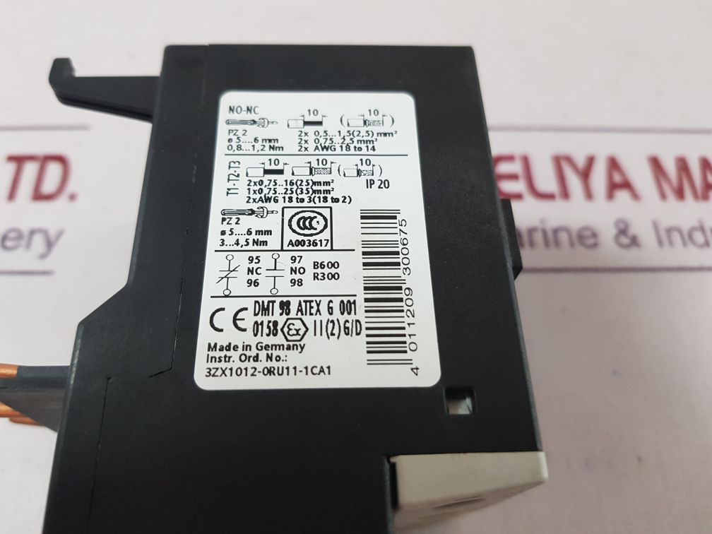 Siemens 3Ru1136-4Fb0 Thermal Overload Relay 