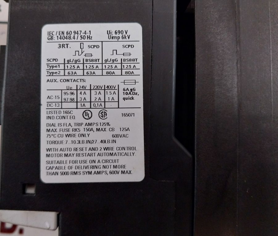 Siemens 3Ru1136-4Fb1