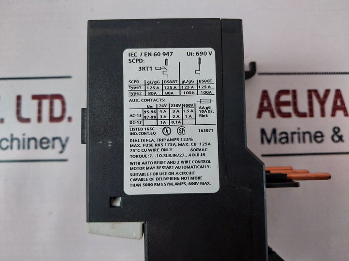 Siemens 3Ru1136-4Gb0 600 Vac