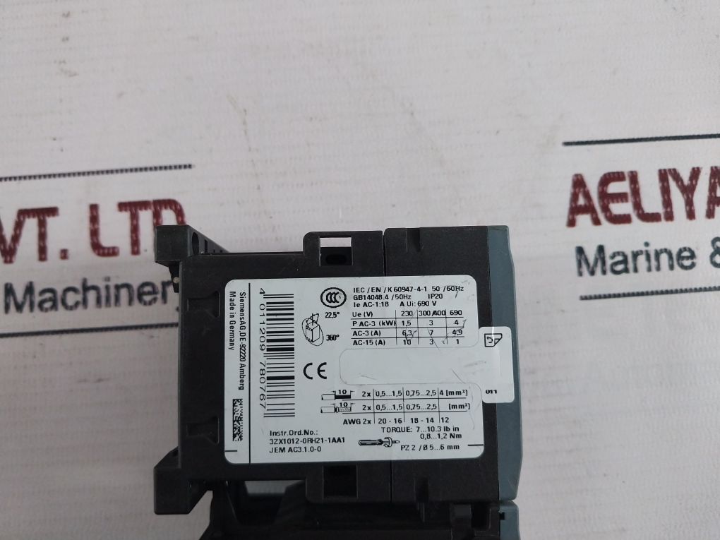 Siemens 3Ru2116-1Bb0 Overload Relay For Motor Protection 1,4-2A Max