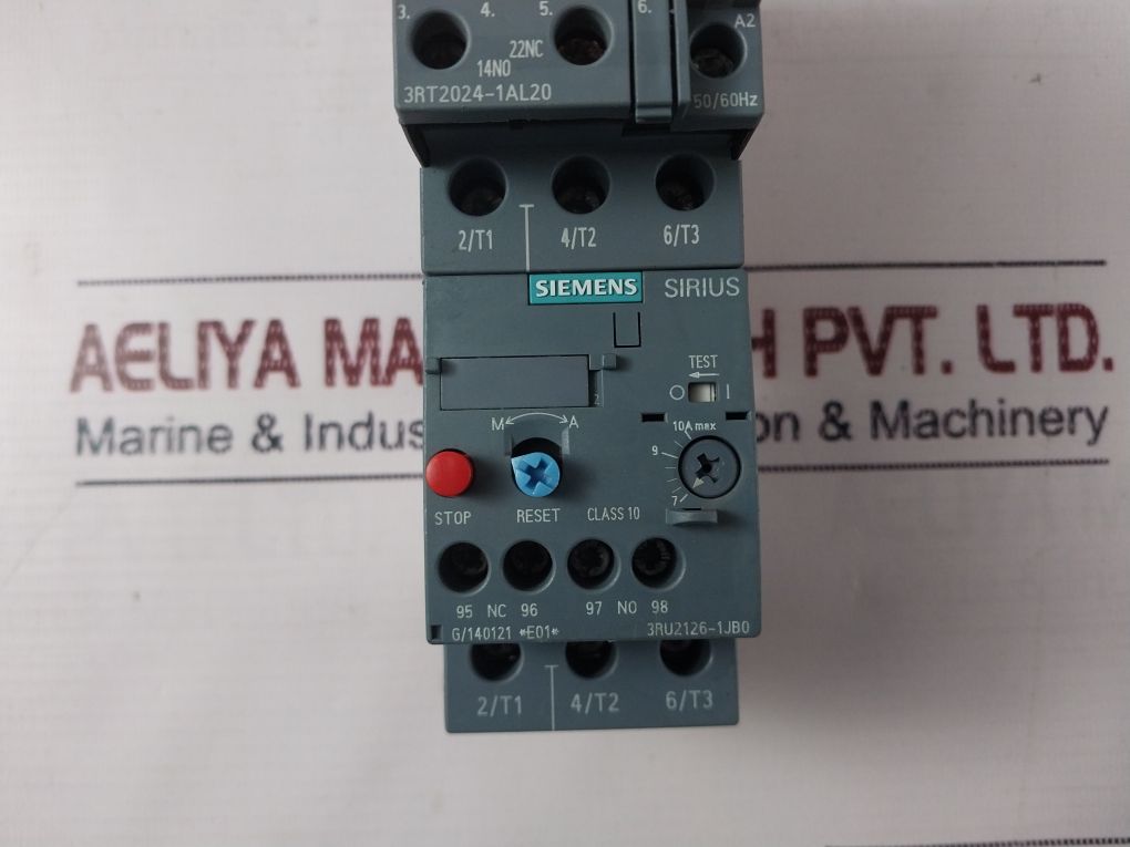 Siemens 3Ru2126-1Jb0 Thermal Overload Relay With Contactor 230V 50/60Hz