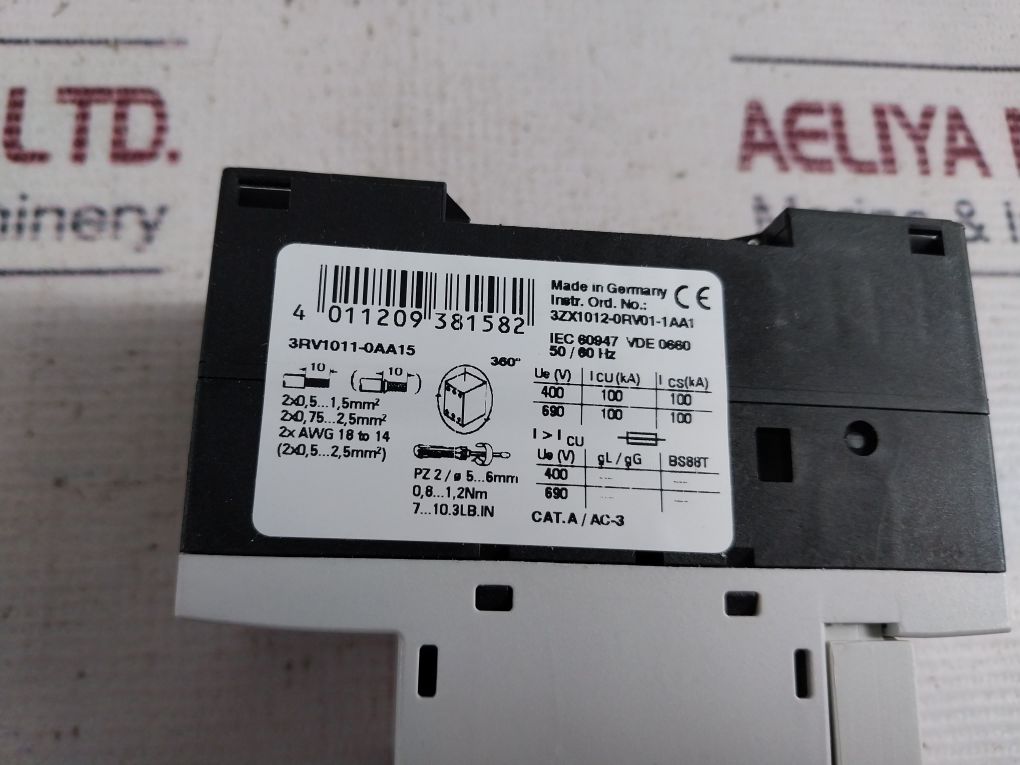 Siemens 3Rv1011-0Aa15 Motor Protection Circuit-breaker
