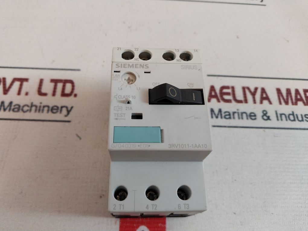 Siemens 3Rv1011-1Aa10 Circuit Breaker 1.1-1.6A