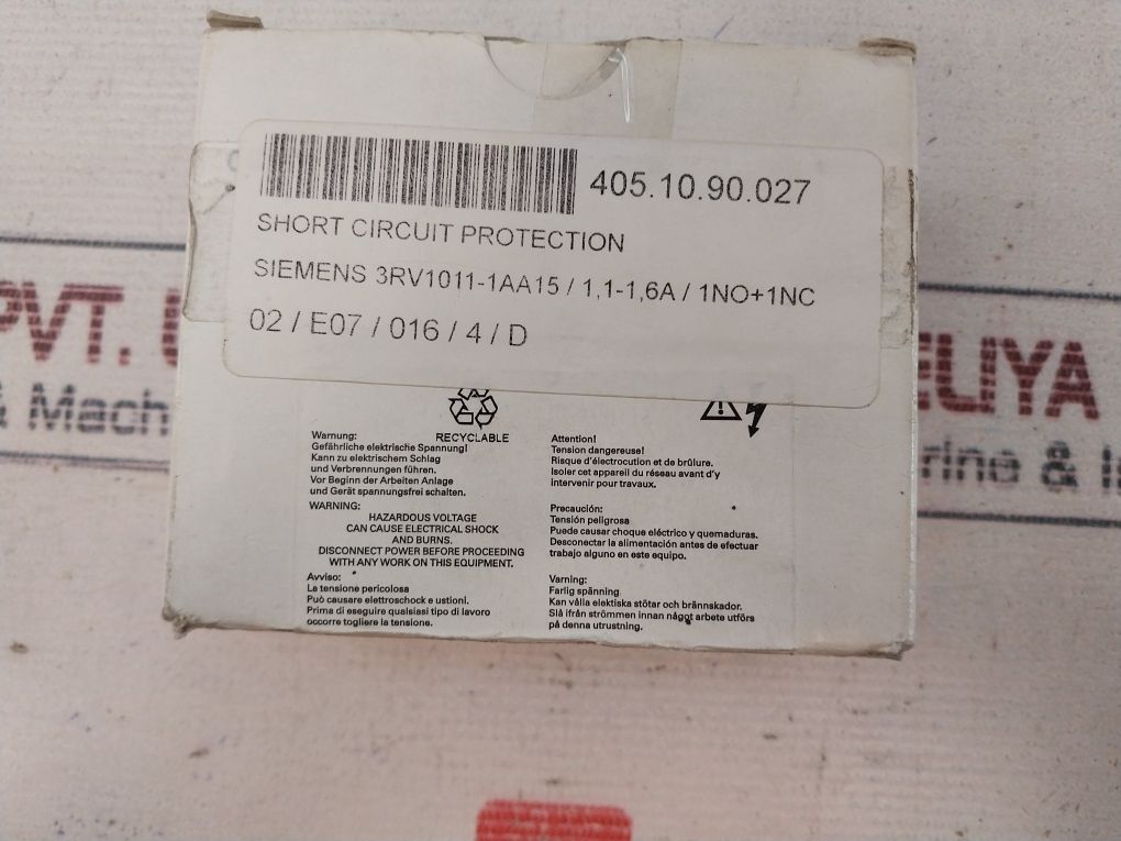 Siemens 3Rv1011-1Aa15 Circuit Breaker