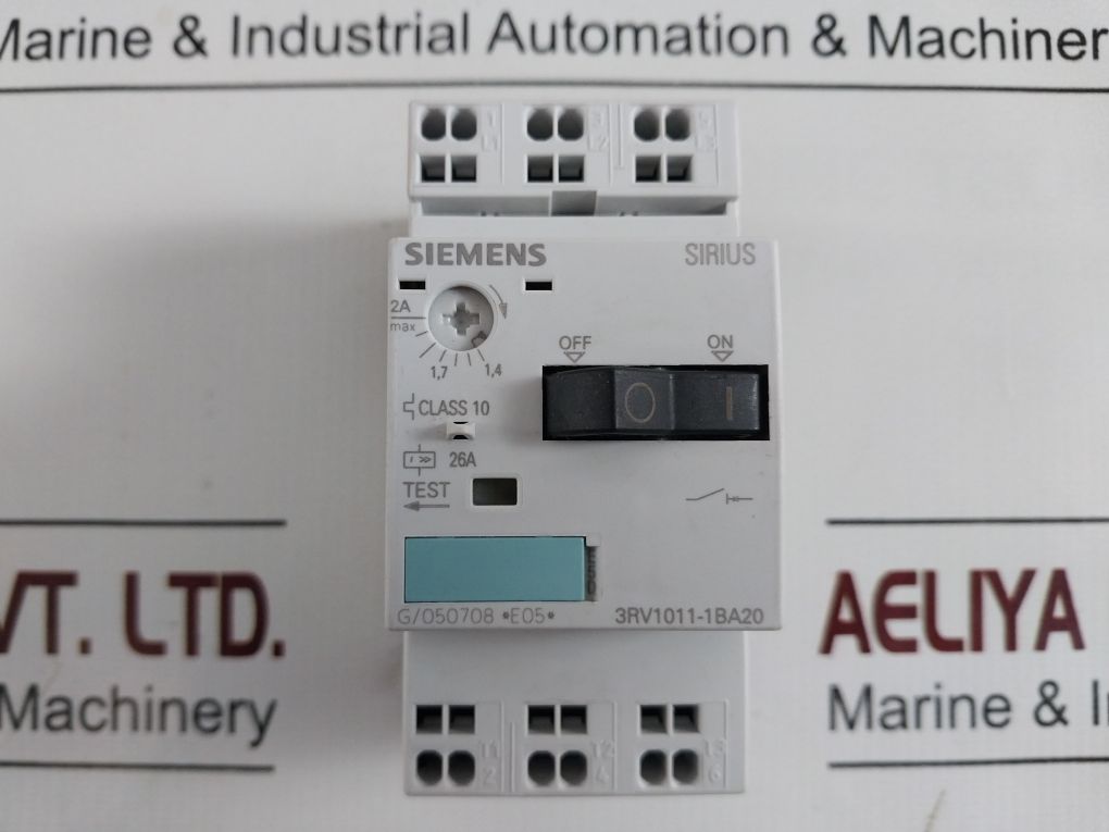 Siemens 3Rv1011-1Ba20 Circuit Breaker/Switch 3Zx1012-0Rv01-1Aa1