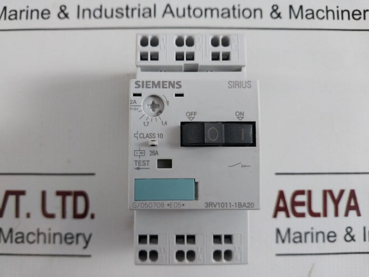 Siemens 3Rv1011-1Ba20 Circuit Breaker/Switch 3Zx1012-0Rv01-1Aa1