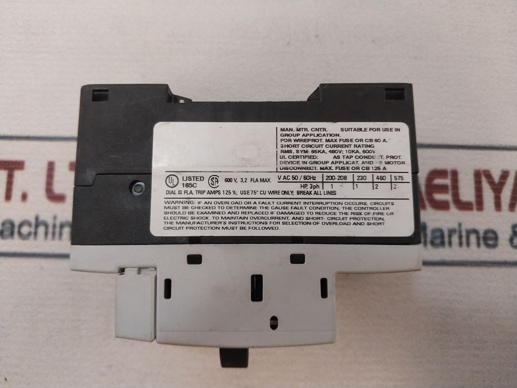 Siemens 3Rv1011-1Da10 Motor Protection Circuit Breaker