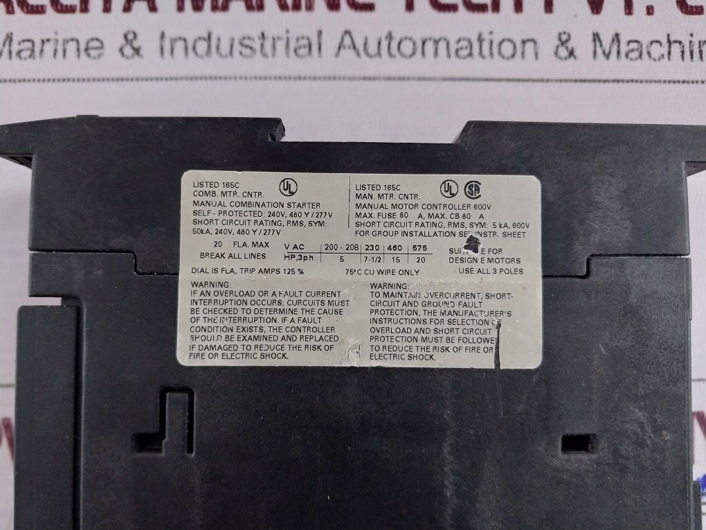 Siemens 3Rv1031-4Ba10 Circuit Breaker Motor Protector