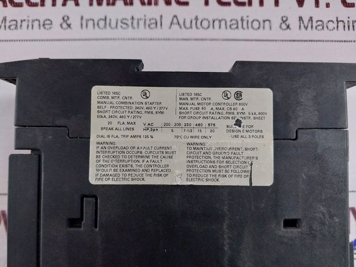 Siemens 3Rv1031-4Ba10 Circuit Breaker Motor Protector