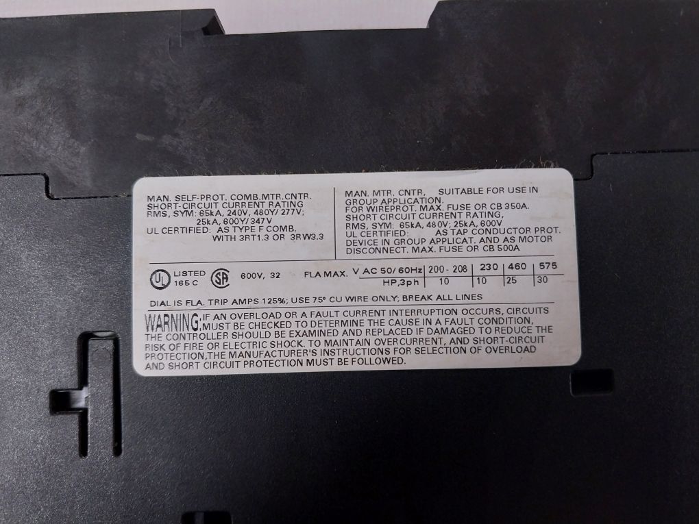 Siemens 3Rv1031-4Ea10 Motor Protector Switch 22-32A