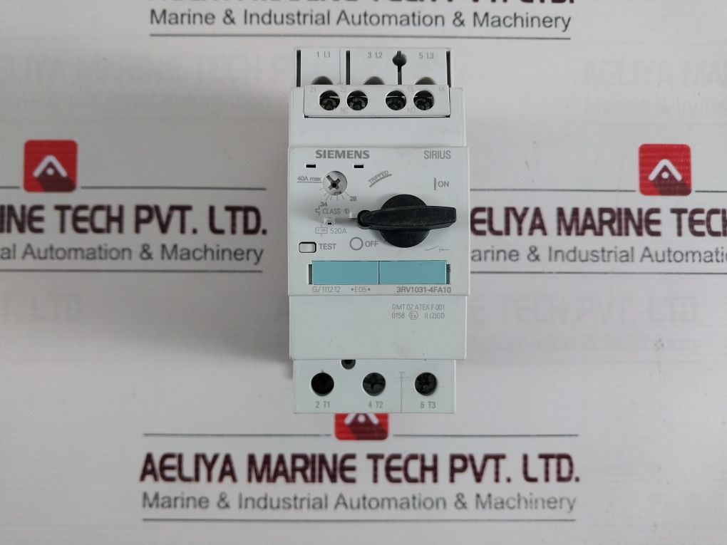Siemens 3Rv1031-4Fa10, 3 Pole Circuit Breaker