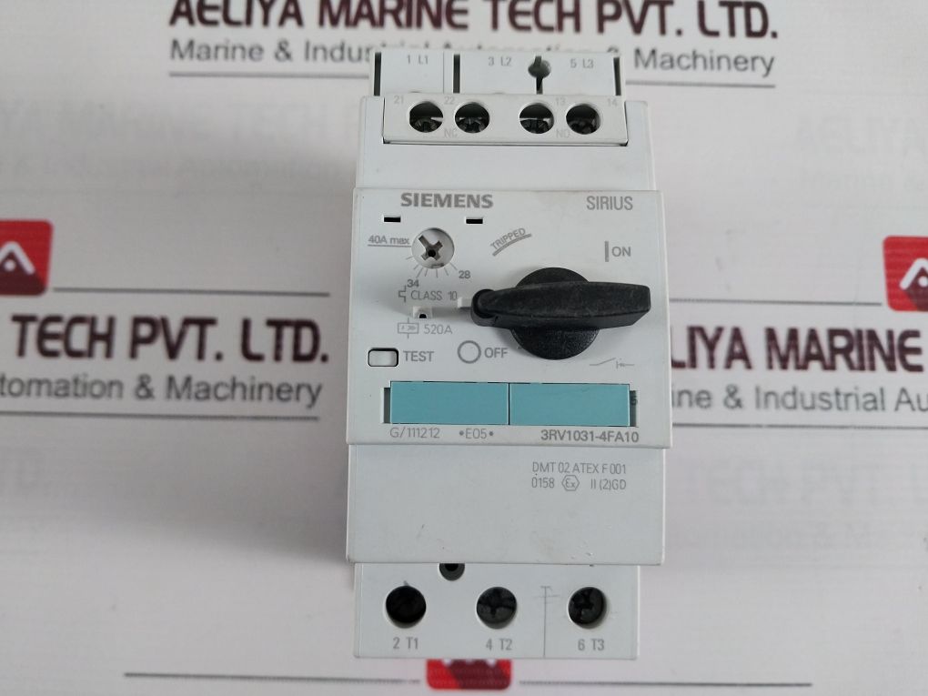 Siemens 3Rv1031-4Fa10, 3 Pole Circuit Breaker