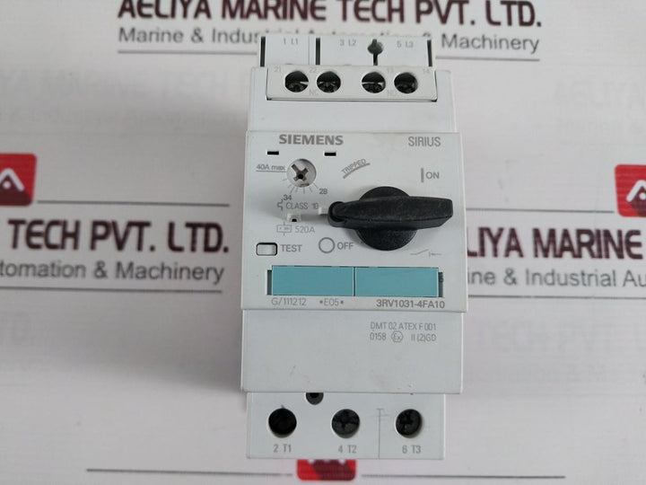Siemens 3Rv1031-4Fa10, 3 Pole Circuit Breaker
